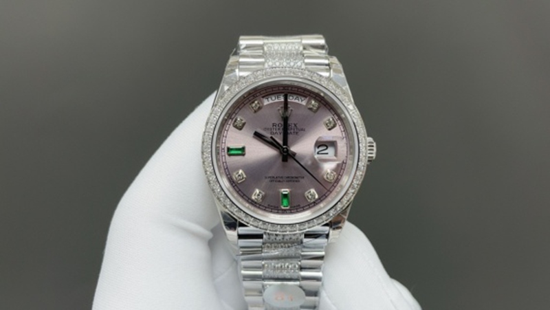 Best Edition with Automatic Movement Rolex Weekly Diary 36mm Steel Belt Grey Watch